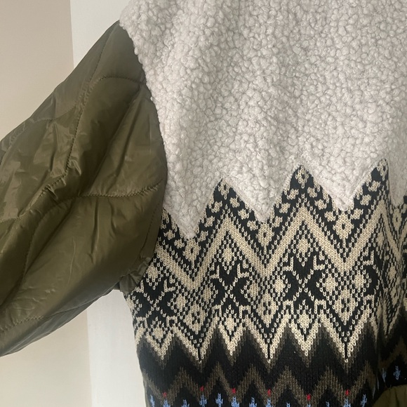 Quilted Nylon and Sherpa Jacket - Picture 2 of 15